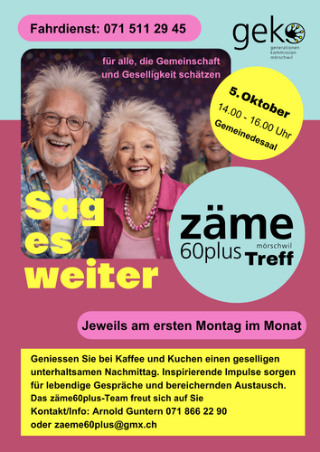 zäme60plus - monatliches Meeting